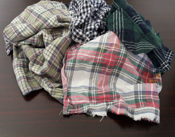 Recycled Mix Colour Flennel Rags